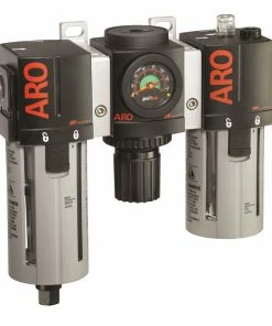 New! ARO 2000 Series Combination 3 pc. Air Compressor Filter, Regulator and Lubricator, 1/2 in. NPT, Auto Drain