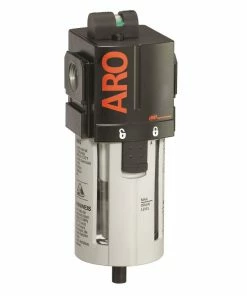New! ARO 2000 Series Coalescing Air Compressor Filter, 3/8 in. NPT, Manual Drain, Polycarbonate Bowl with Guard